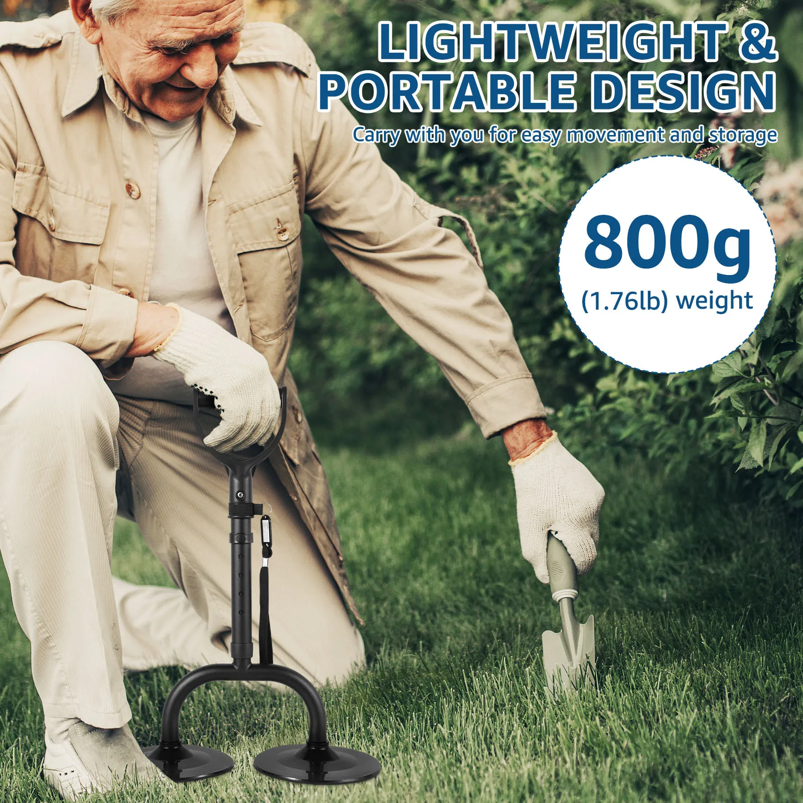 52-60 سنتيمتر قابل للتعديل التنقل المعونة أداة المحمولة الدائمة مساعدة جهاز مع الحبل خفيفة الوزن الوقوف المساعدة لكبار السن #4