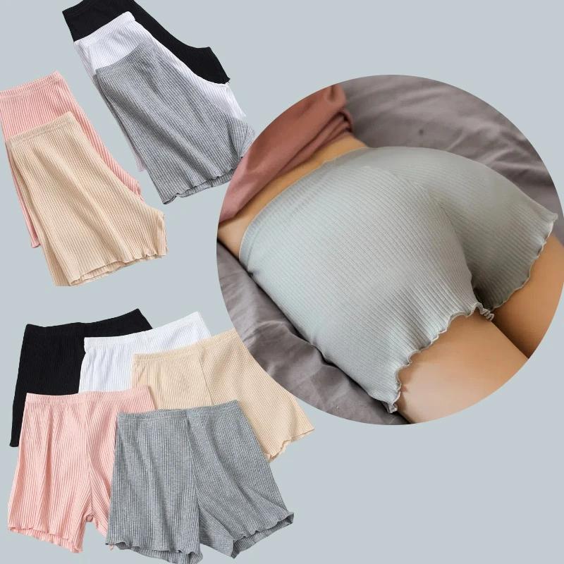 Summer Women Safety Shorts Pants Seamless Underpants Boy Shorts Girls Panties Sexy Underwear Cotton Breathable Hem Boxer Shorts