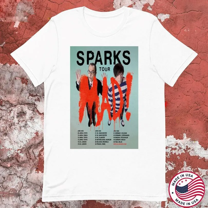 Sparks Mad Tour 2025 Cotton Unisex T Shirt All Size For Men BT1167