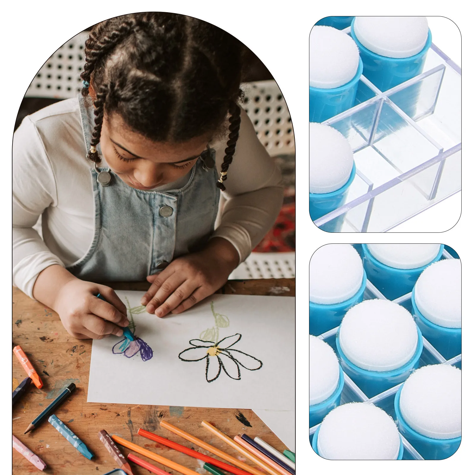 

40Pcs Finger Sponge Daubers Painting Stencil Ink Blending Tool for DIY Art Craft Supplies Finger Sponge Daubers