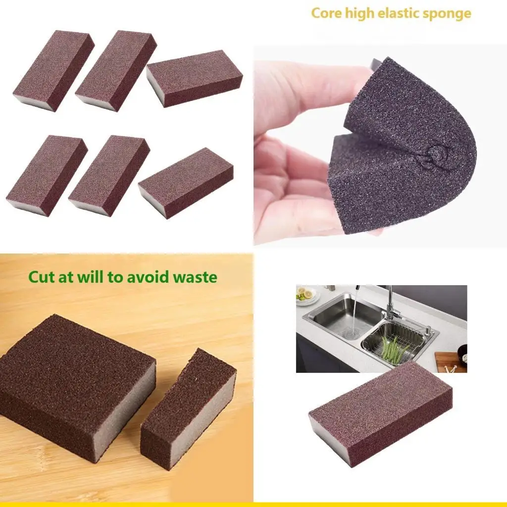 SZCH Textured Sanding Sponge Pads Cleaning Sponge 4 Side for Drywalls Metal Plastic