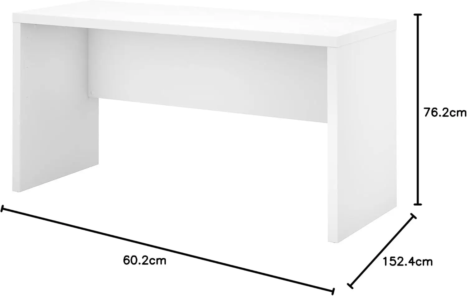 Eco Colecção Computer Desk para Home Office, hardware de montagem rápida