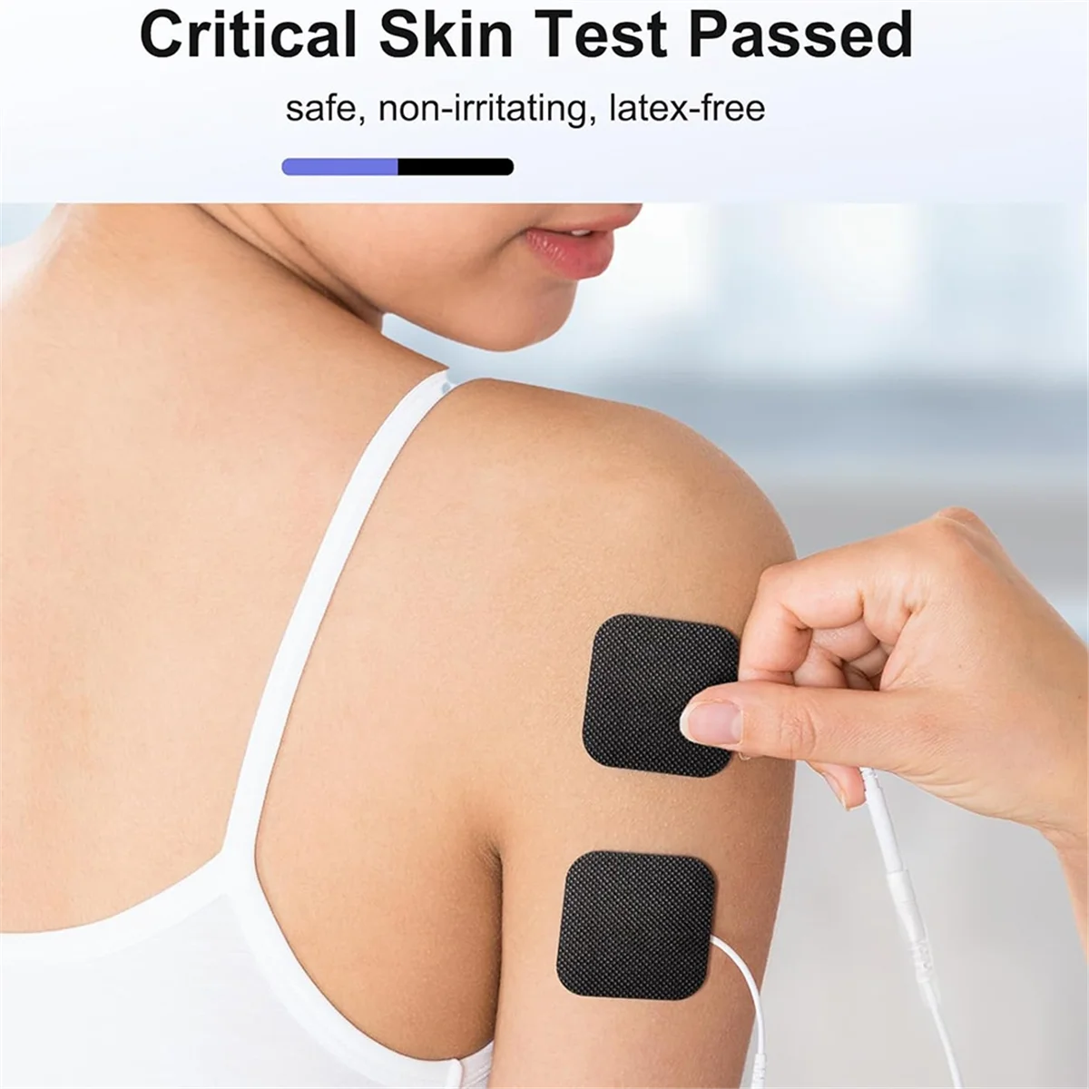 

WFF TENS Unit Replacement Pads, TENS Unit Pads 2x2inch 20 Pcs Reusable Self-Adhesive Electrodes Pads