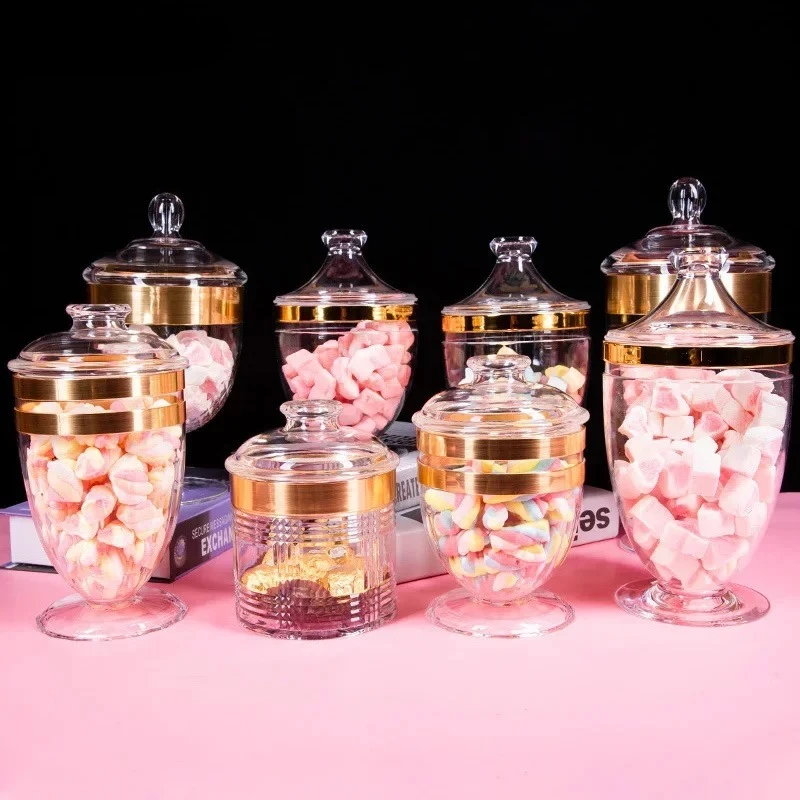 Sealed Mason Jars Food Grade Plastic Acrylic Candy Jar Kitchen Spices Grain Multigrain Dried Fruit Snack Storage Box Kitchen Jar