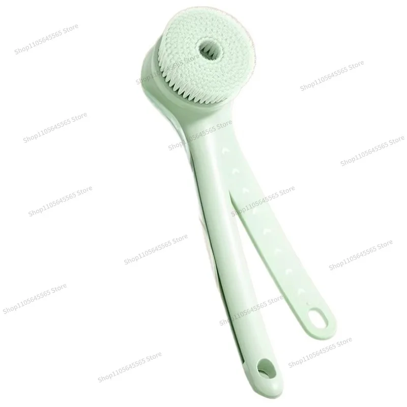 Automatic new electric bath brush, rechargeable waterproof multifunctional massage silicone long handle flip bath brush