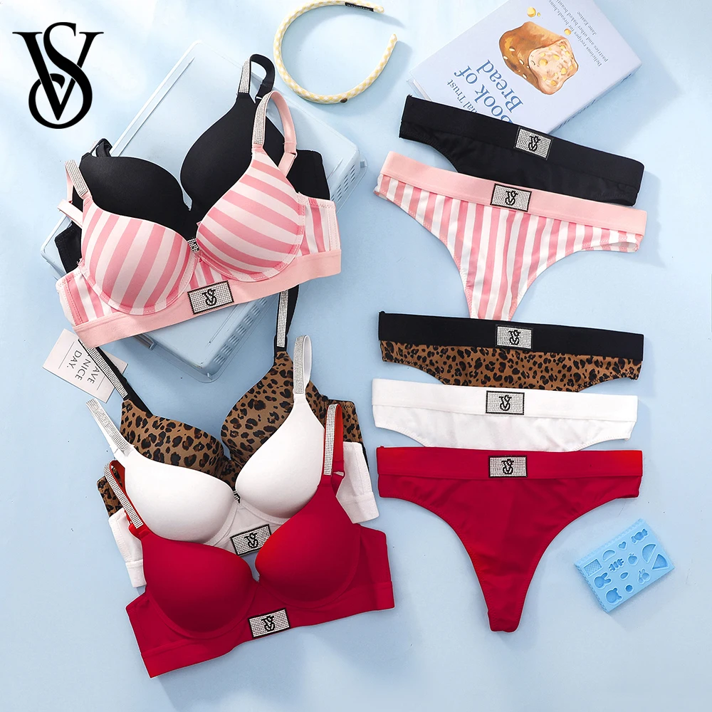 victoria-secret-lingerie-sexy-da-donna-set-intimo-molto-sensuale-con-logo-lucido-reggiseno-push-up-con-spalline-e-slip-perizoma-lucido