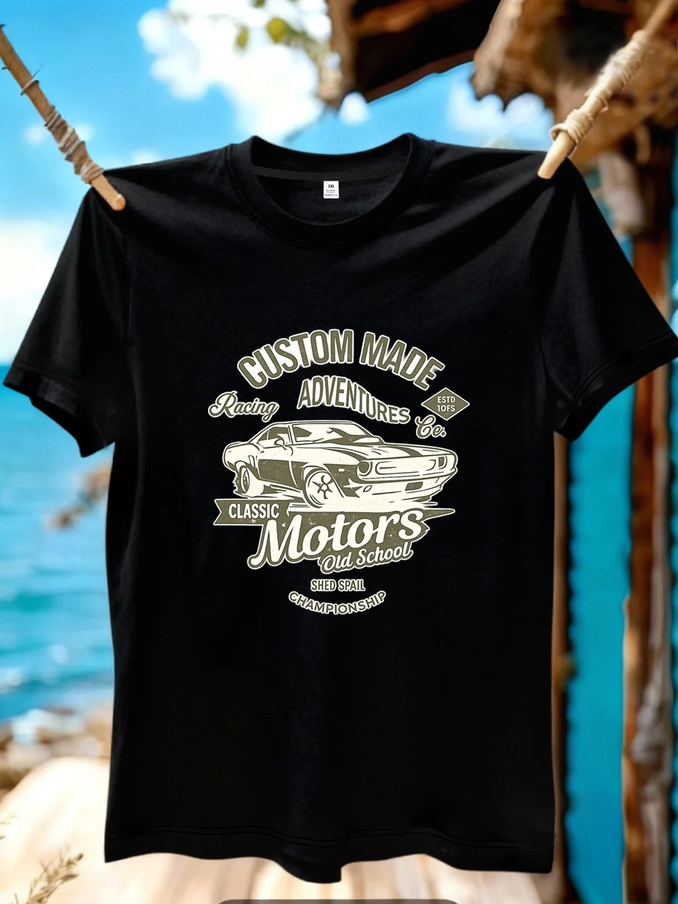 

[YJ01434]English Letter and Car Print Plus Size Women's Round Neck T-Shirt Summer Casual Short Sleeve Top Fashionable Versatile