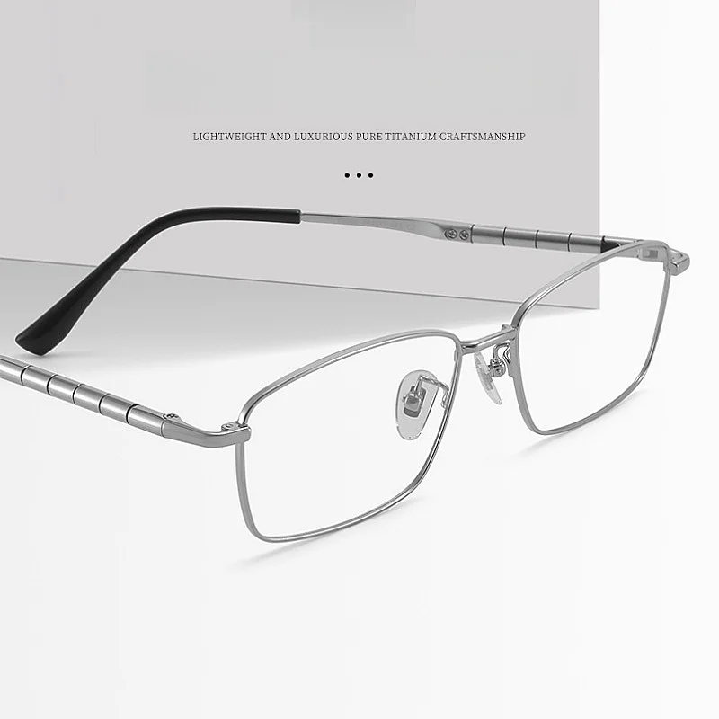 Pure Titanium Business Glasses Frame Large Face Height Men's Glasses Frame Ultra-light Optical Prescription Glasses Men 98279