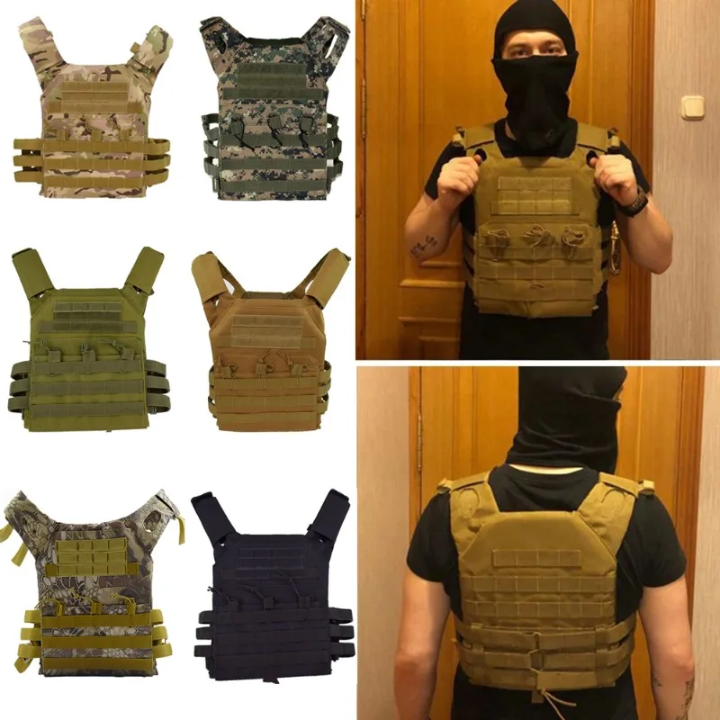 

Military Tactical Vest Waterproof Outdoor Body Armor Lightweight JPC Molle Plate Carrier Hunting Vests CS Game Jungle Equipment