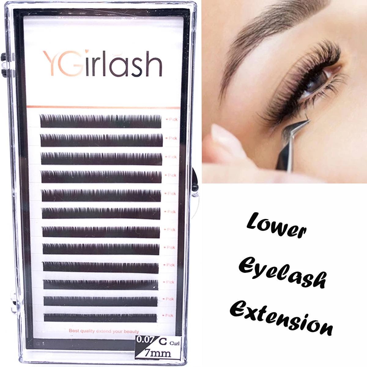 Short Eyelash Extensions 5mm 6mm 7mm Bottom Lash Under Eyelashes Eyebrow Lashes Makeup Tools