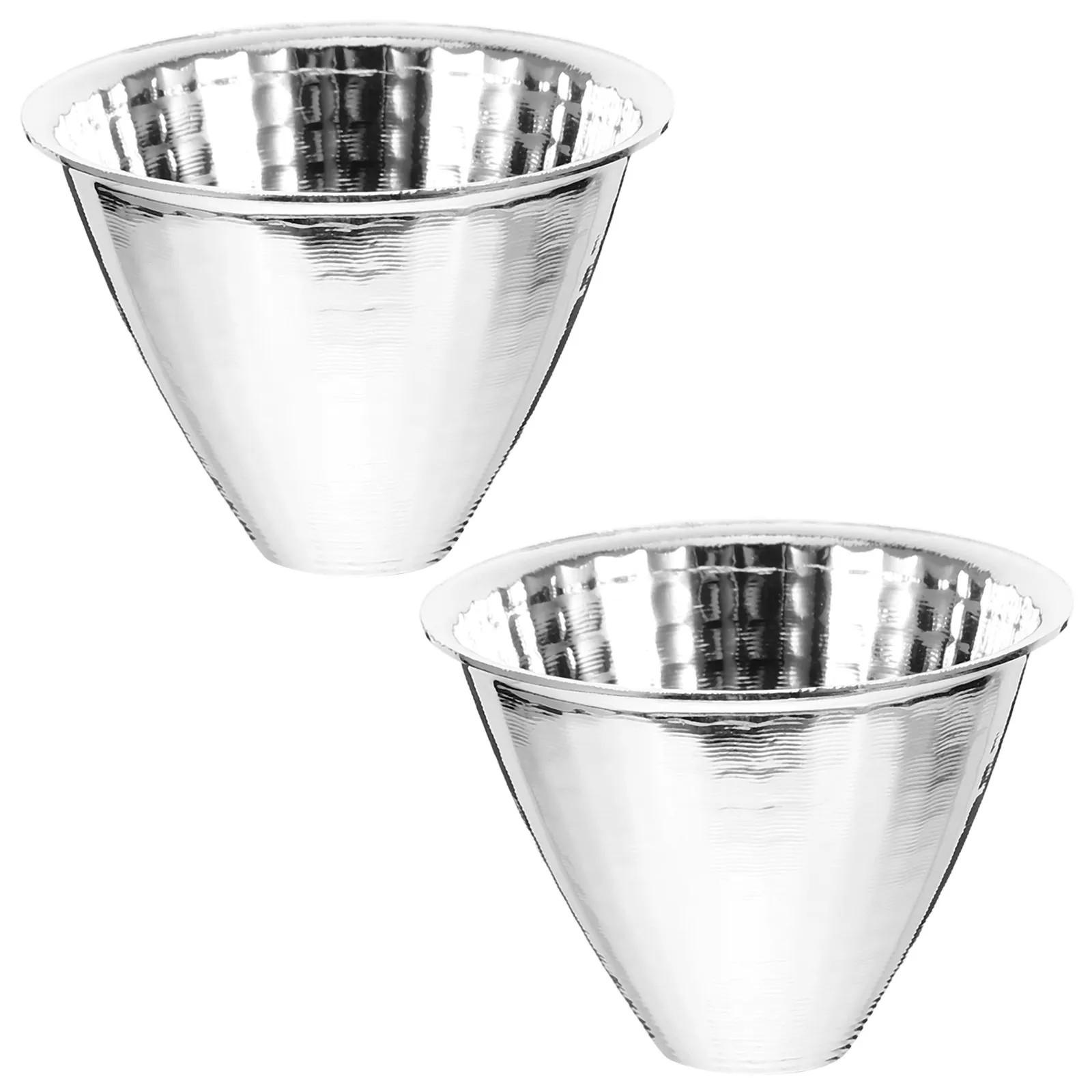 

2Pcs LED Light Reflector Accessory Flashlight Reflector Cup Replacement for Glare Reduction Wide Beam Coverage Ideal Camping