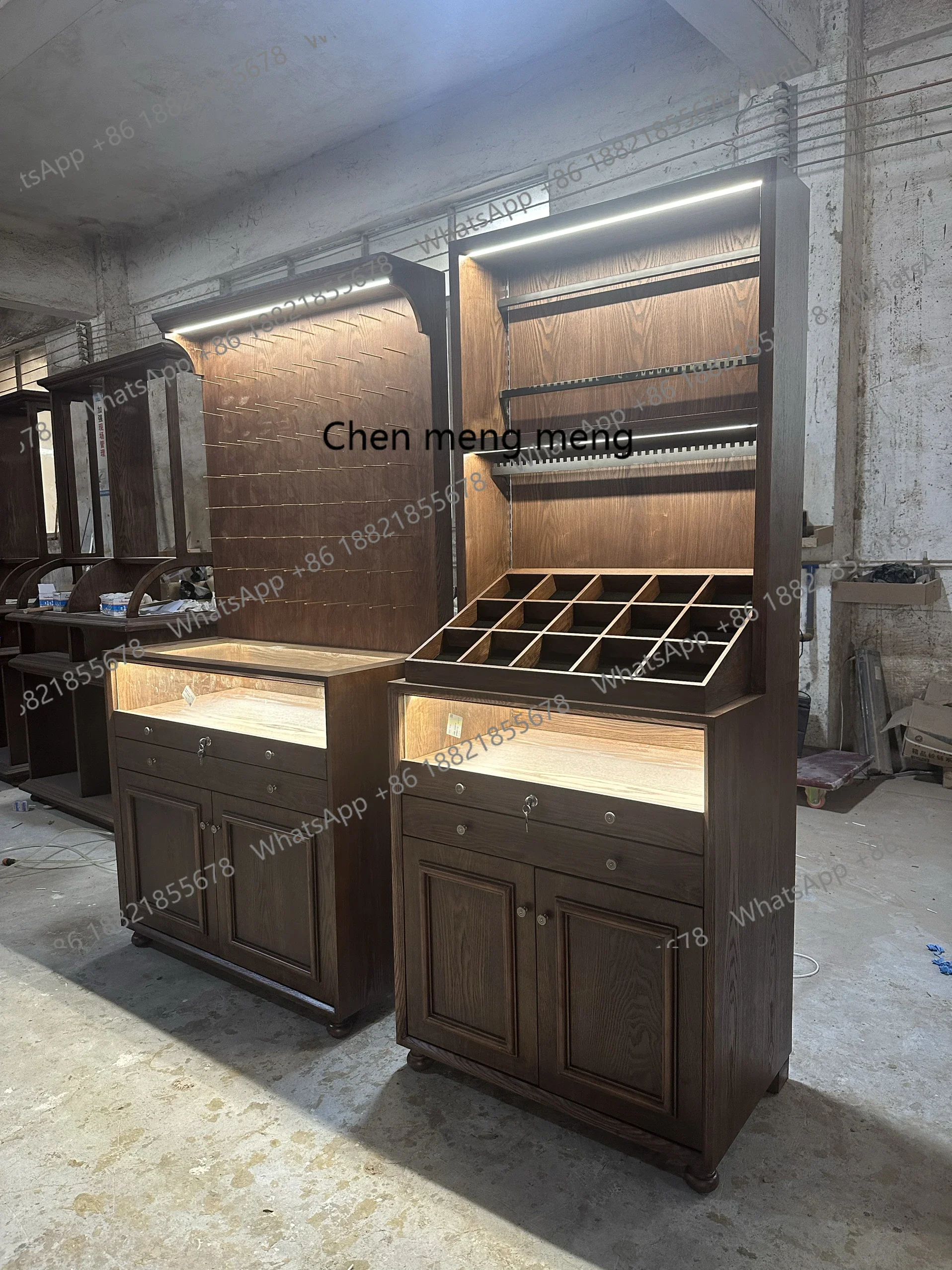 D80 Jewelry Display Cabinet for Earrings, Necklaces, Bracelets, Hairbands, Vintage European Style Display Cabinet for Antique St