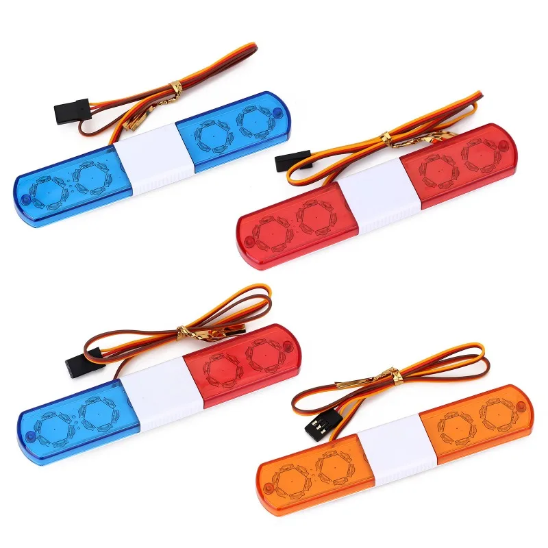 RC Car Oval Simulation Police Light Multi-Function Roof Light for 1/10 1/12 1/16 Engineering Vehicle Body Shell