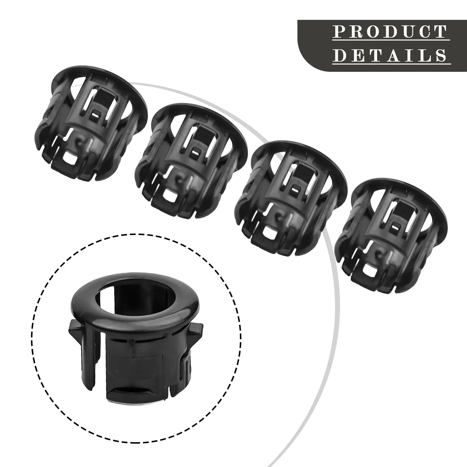 

Рамки датчика системы помощи при парковке, фиксатор датчика парковки, 4 шт., 89348-33010, аксессуары, черный ES350 HS250H, внешний автомобиль