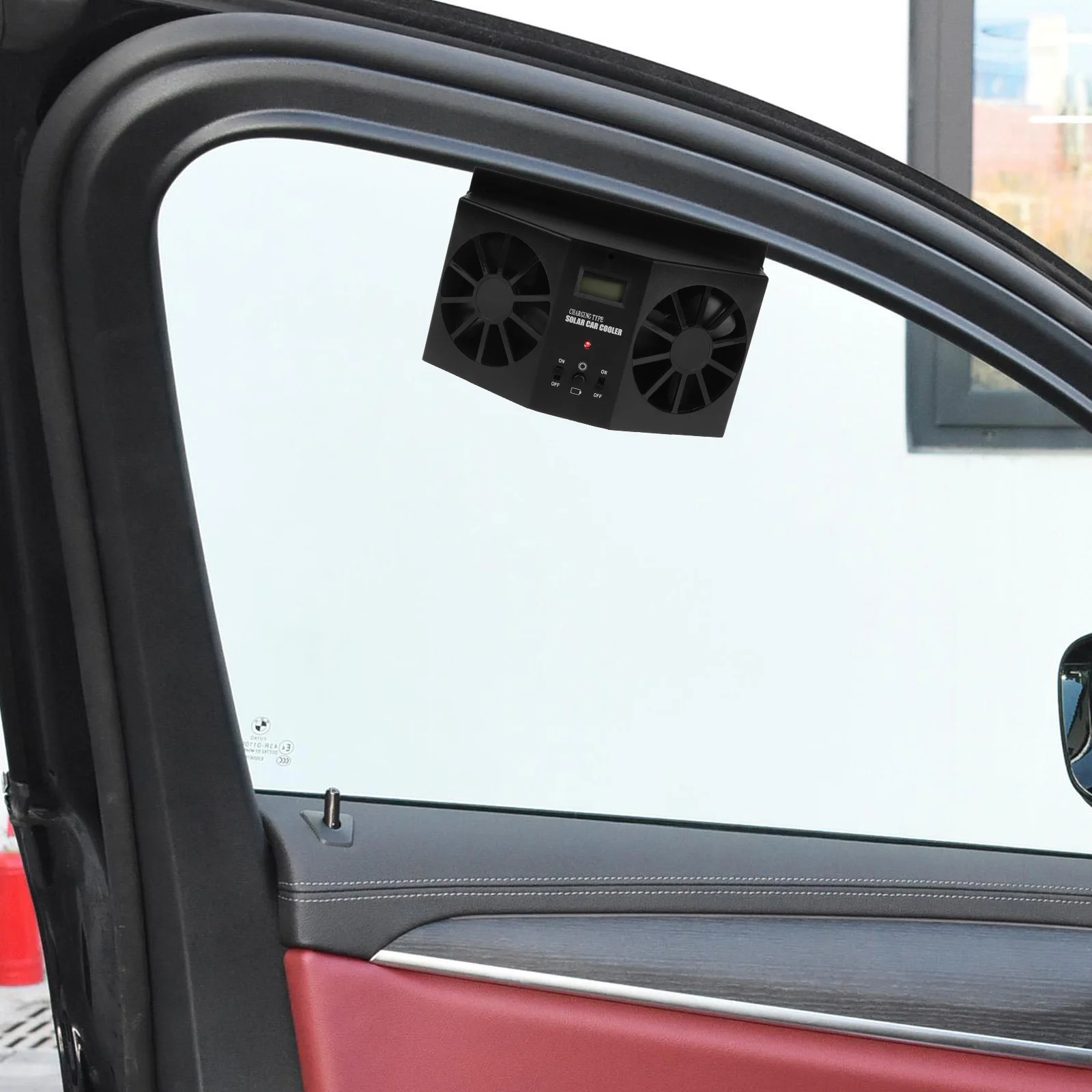 

Solar Powered Car Window Fan Dual Outlet Exhaust Fan for Cooling Efficient Air Circulation Vehicle Ventilation