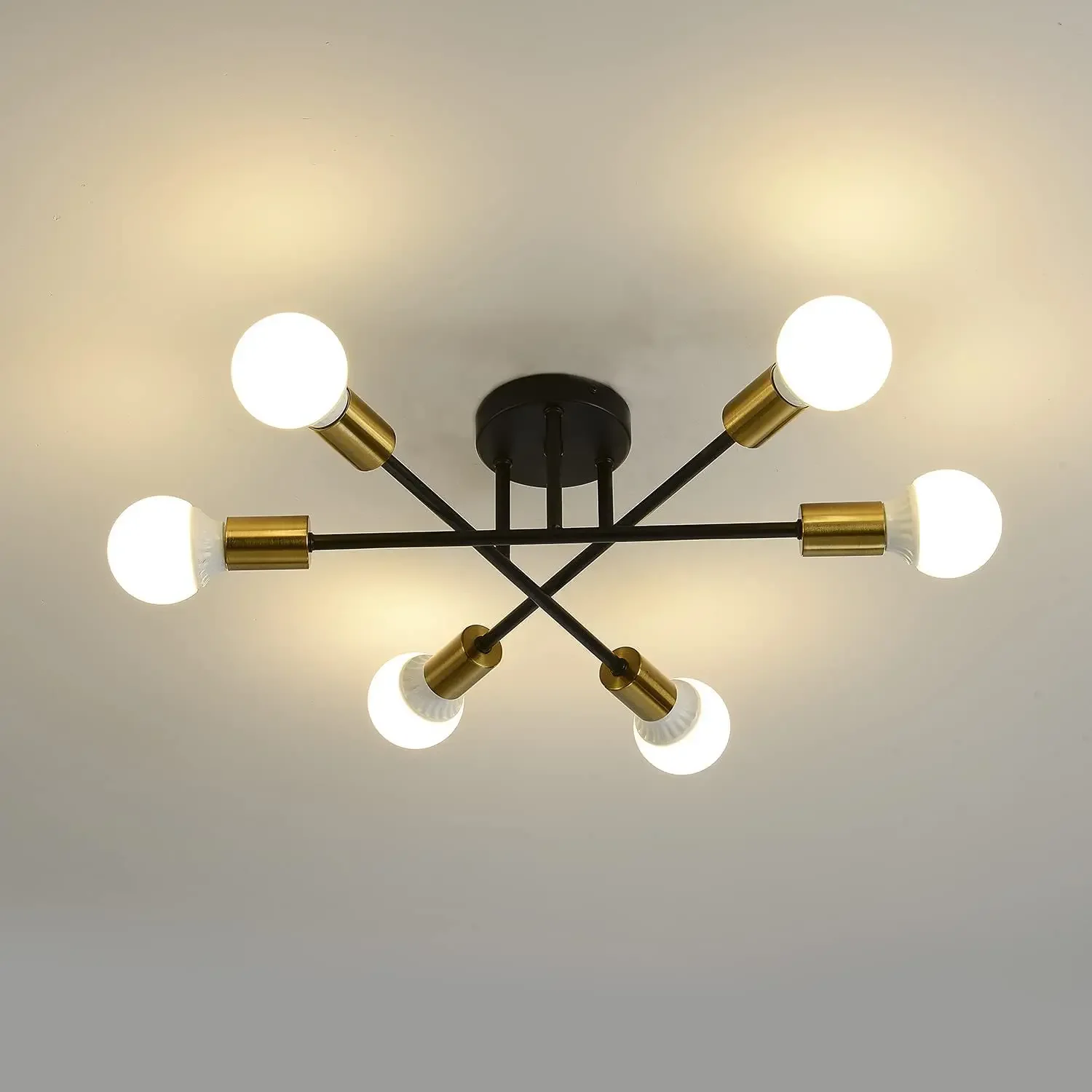 Nordic LED Retro Chandeliers Modern E27 Ceiling Lights Black Gold White Home Living Room Bedroom Decor Lampara techo Lighting