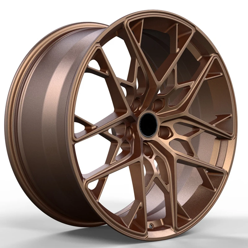 Neues Design, goldfarbene Auto-Leichtmetallfelge, tief konkav, 19-Zoll-Felgen, 5 x 114,3, breitkantige, geschmiedete Autoräder aus Legierung für Porsche