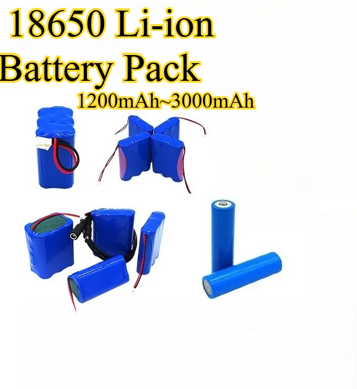 7.4 فولت 3000 مللي أمبير 18650 بطارية ليثيوم أيون للتدليك فراغ المتكلم ضوء LED - تكوين 2S مع دائرة الحماية