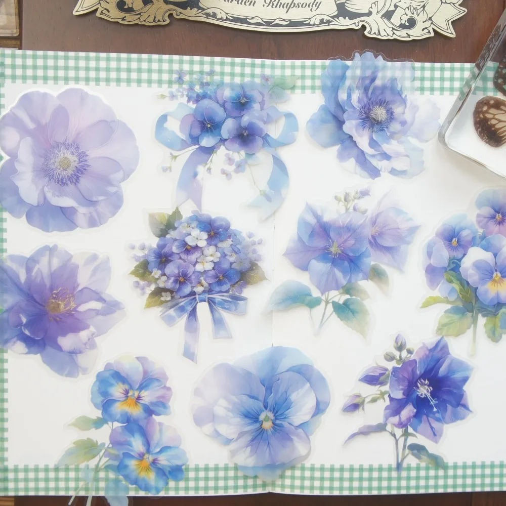 

18pcs Flowers in The Sunshine Style PVC Sticker Scrapbooking DIY Gift Packing Label Decoration Tag