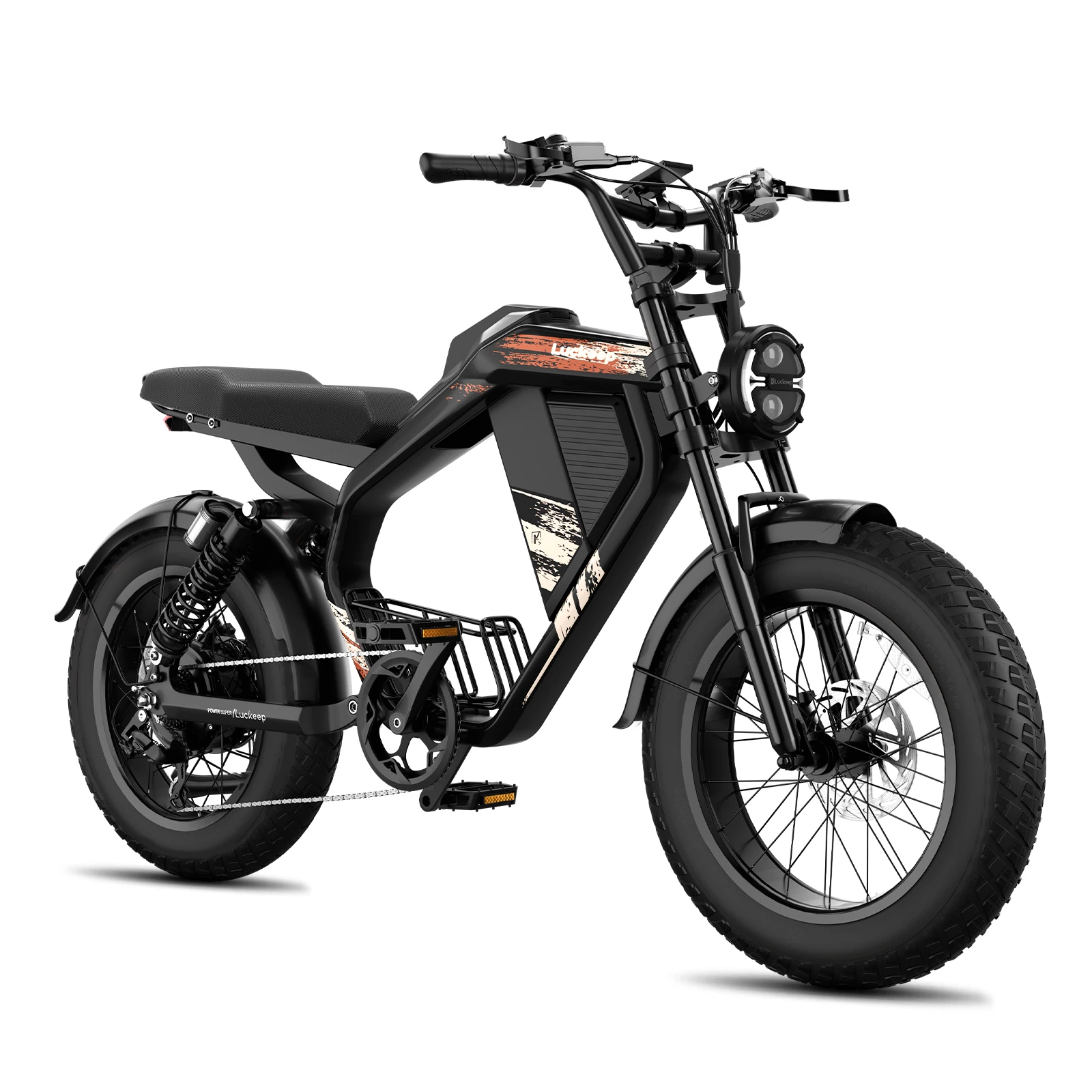 Sepeda Listrik Luckeep M5 untuk Dewasa/Remaja, Motor Puncak 1500W, Kecepatan Maks 32MPH, Baterai 48V 15AH, Jarak Tempuh Maks 60 Mil
