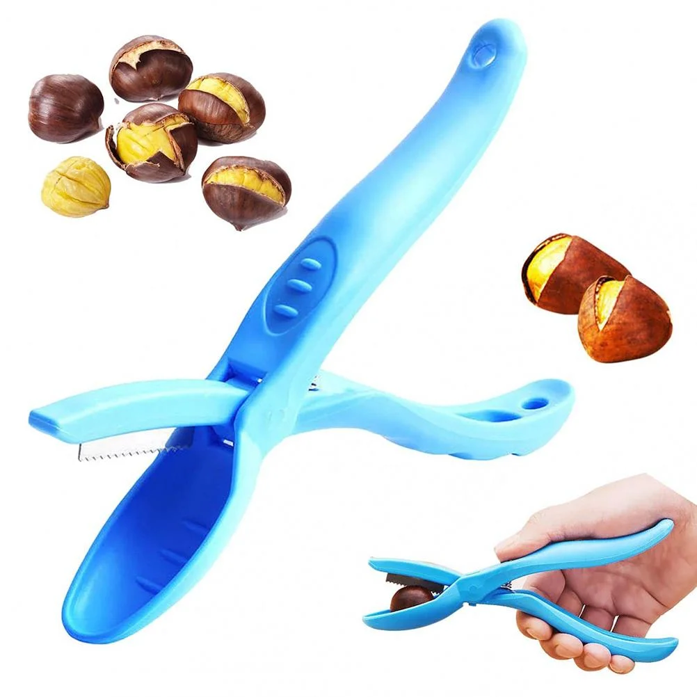 3pcs Chestnut Clip Chestnut Peeler Scissors Kitchen Nut Tool Ergonomic Chestnut Tongs Practical Tool for Peeling