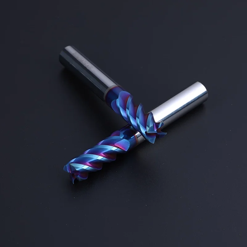 

YRFL HRC65 Carbide End Mill 4 Flutes Metal Milling Cutter Cutting Tool CNC Maching Coating Flat Endmills For Stainless Steel
