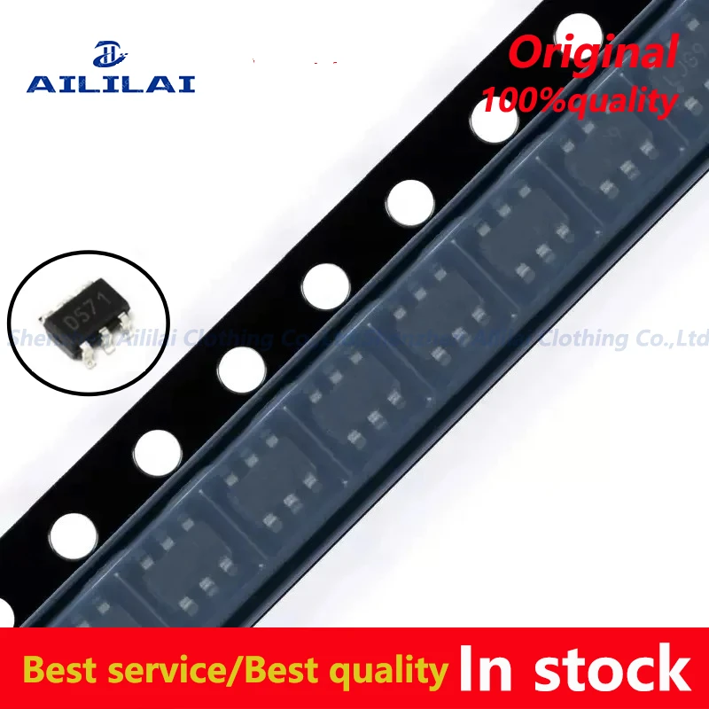 10pcs New original D571 DAC5571IDBVR code: D571 SOT23-6 8-bit digital to analog converter chip