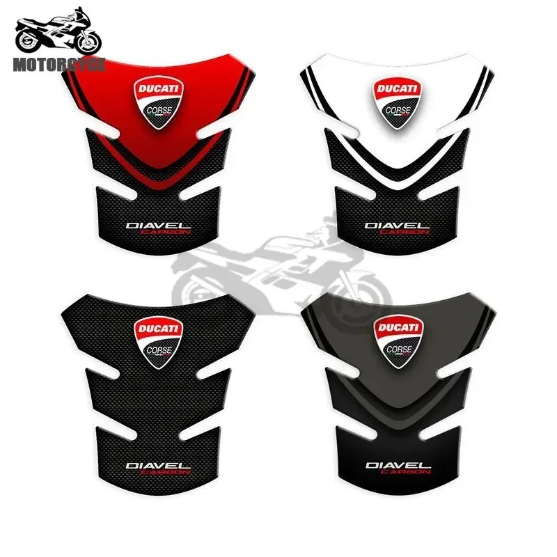 Fishbone Sticker 3D Fuel Tank Sticker for Ducati DIAVEL Motorcycle Decorative Resin Decal Waterproof Sunscreen Sticker 3d Moto