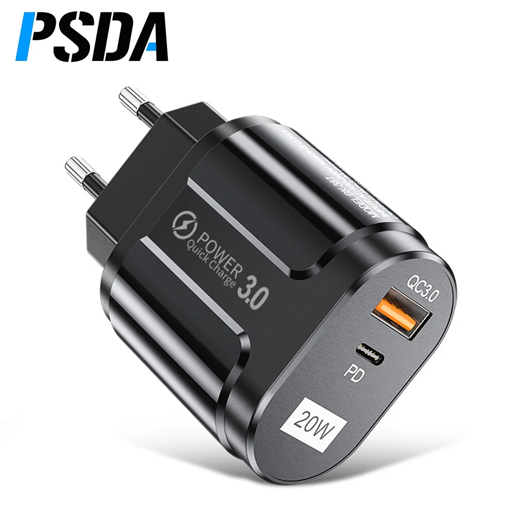 

PSDA 20W USB C Charger PD Fast Charging Phone Quick Charge Adapter High Speed Charger for Samsung Galaxy Xiaomi HUAWEI Charger