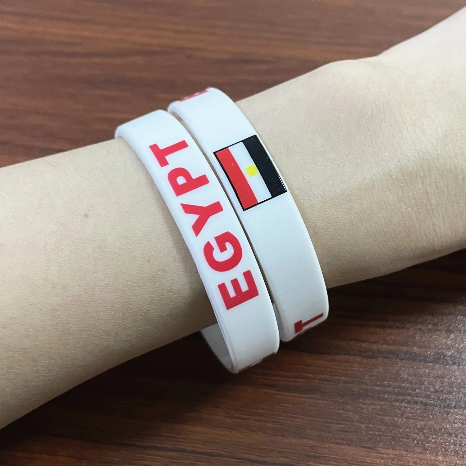 2pcs Egypt Flag Silicone Bracelets Sports Game Wristbands National Day Wrist Strap for Men Women Rubber Band Fashion Accessories