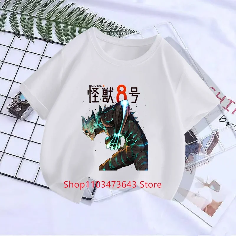 2024 New Anime Kaiju No 8 Monster No 8 T Shirt Crewneck Gifts Girl boy T Shirts Graphic Y2K Tops