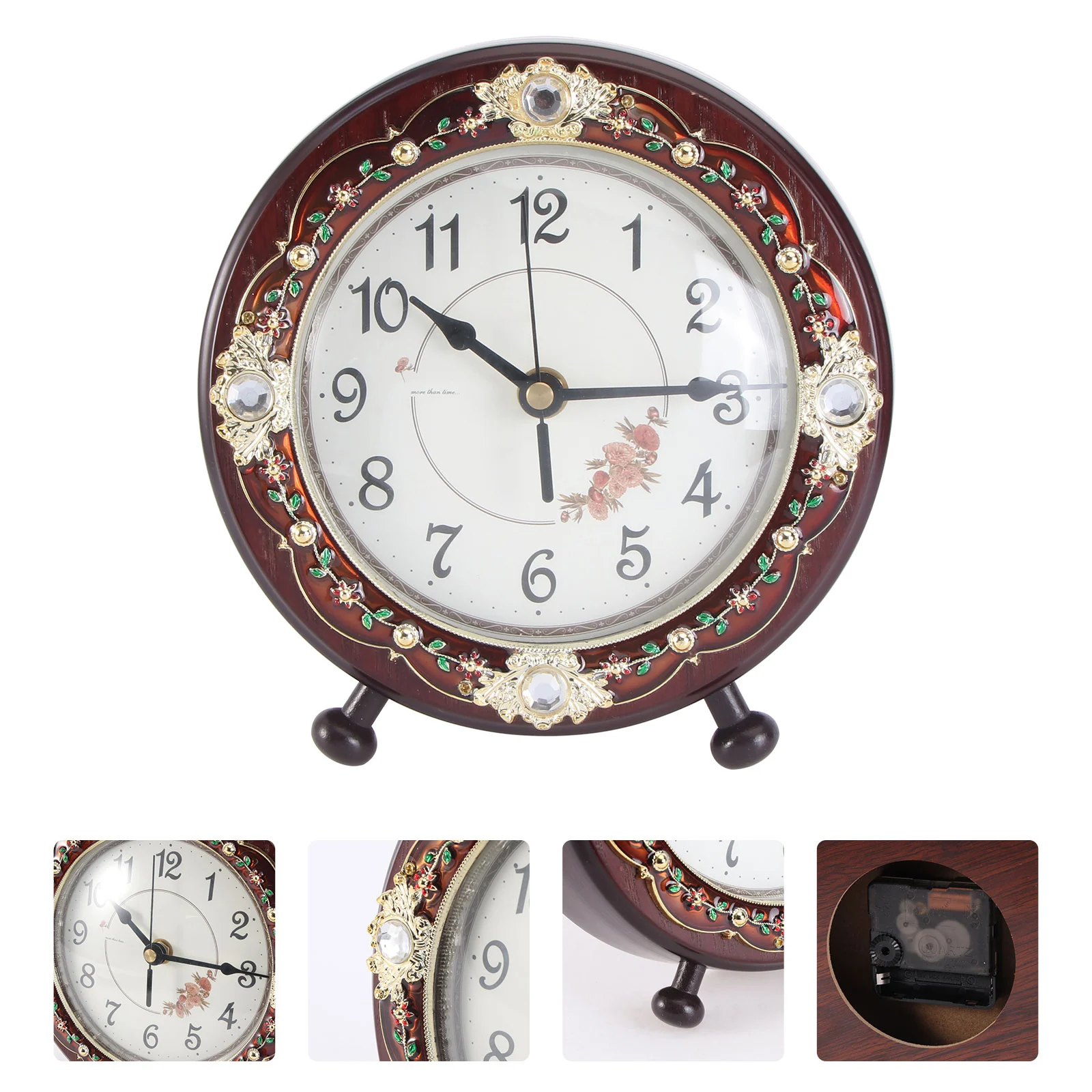

Quartz Clock Wooden Desktop Home Decor Wall Hang Bedside Room Office Conference Gift Wooden Clock Decor