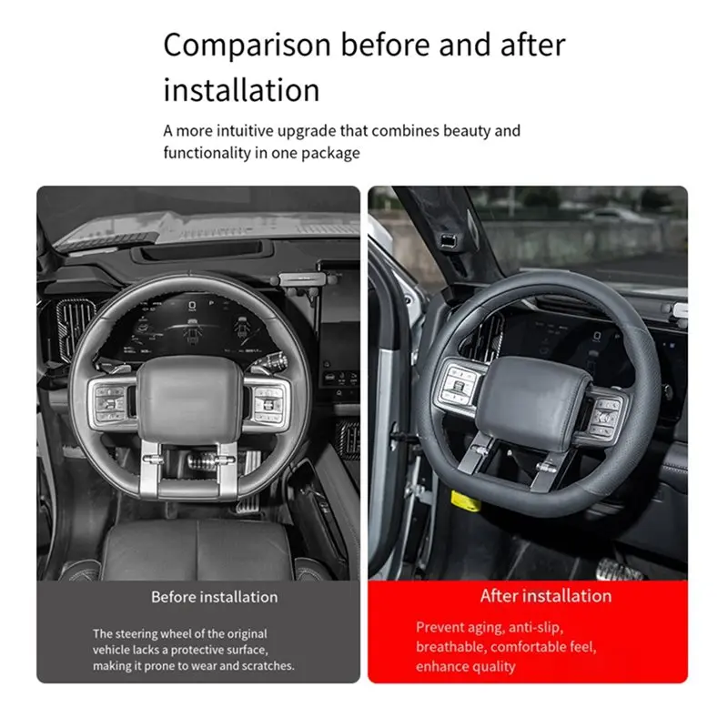 Steering Wheel Cover Interior Accessories For BYD Leopard 8 Fangchengbao 8 Eight 2025 2024 Protective Cover