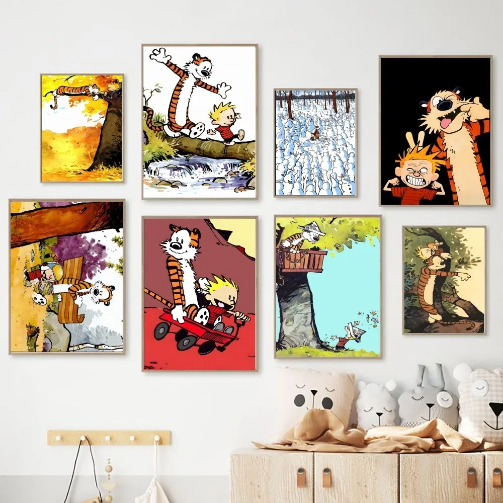 ملصق عتيق بدون إطار للحانة وغرفة النوم ، لوحة فنية جدارية ، ملصقات كرافت للدراسة وغرفة النوم ، C-Kraft و H-هوبز