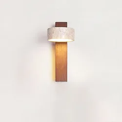 Lámpara de pared de piedra de cueva amarilla decorativa de estilo japonés Wabi Sabi, candelabro de registro Led giratorio para apartamento nórdico y dormitorio