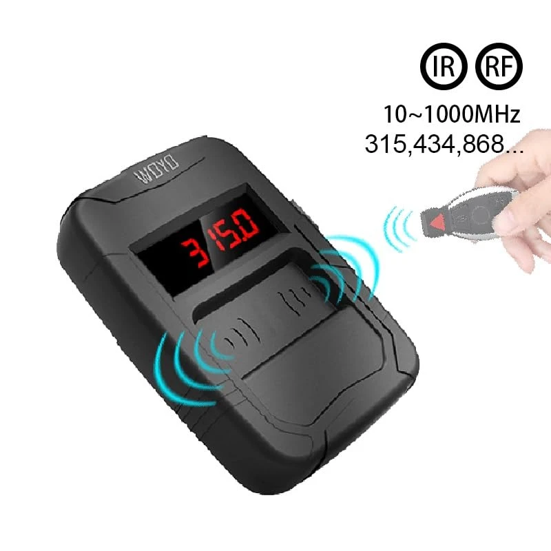 1 PC WOYO Frequency Tester Wireless High Precision Mini Detection Frequency Band Exclusive for Car Keys Black