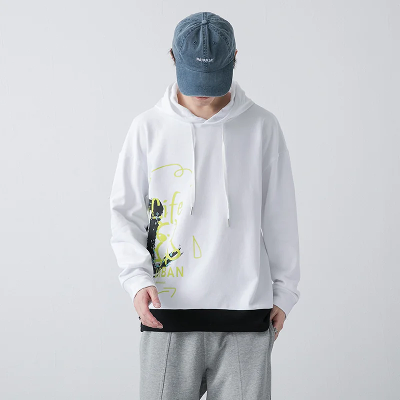 LBL 2022 New Autumn Print Casual Mens Loose Hoodies Winter Sweatshirts Men Fashion Harajuku Streetwear Hoodies Sweatshirt Tops