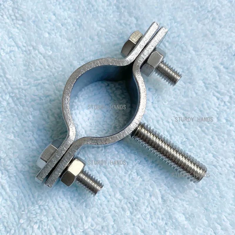 Thickened Stainless Steel with Screw Bracket 19mm Buckle Pipe Bracket Screw Fixing Clamp Pipe Bracket