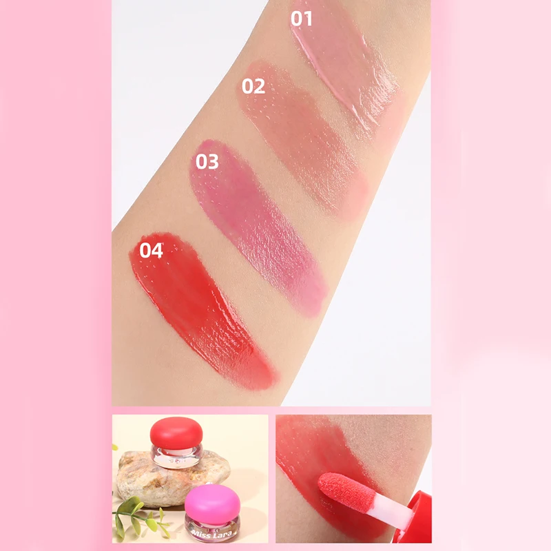 مجموعة ملمع شفاه حلزوني بلونين، مرطبة ومرطبة تدوم طويلاً لتعديل لون البشرة والإصلاح بشكل طبيعي