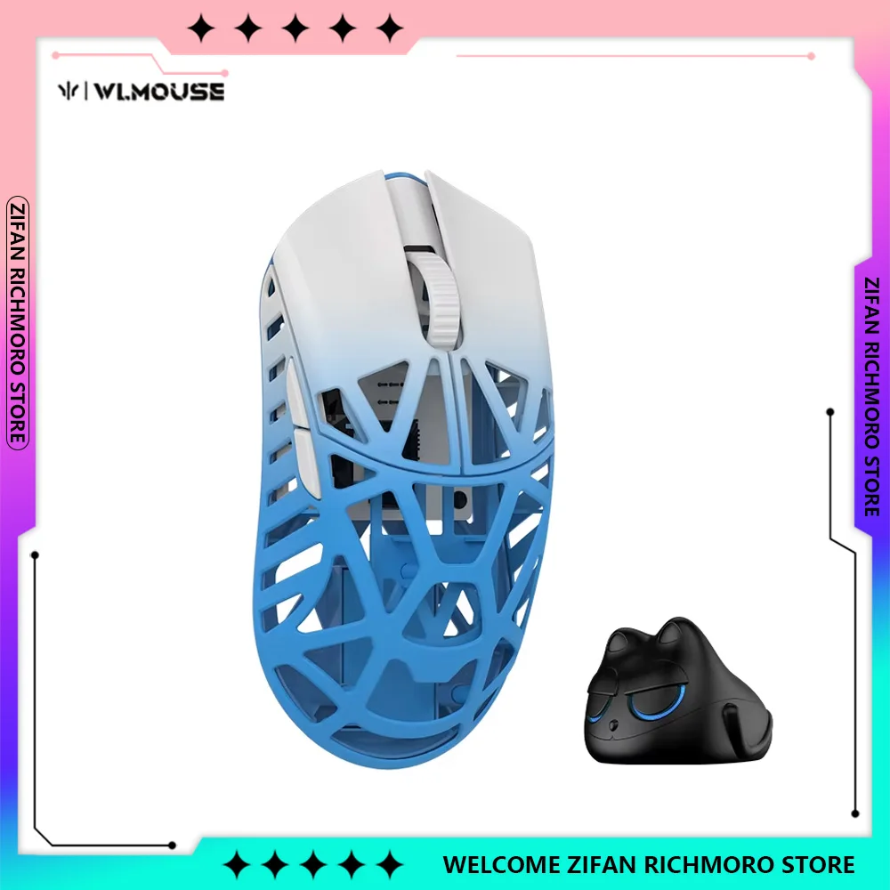 Wanling Mini Mouse Lightweight Gaming Air Mouse Dual Mode Wireless Wlmouse Beast X Magnesium Alloy and Custom Pc Accessories