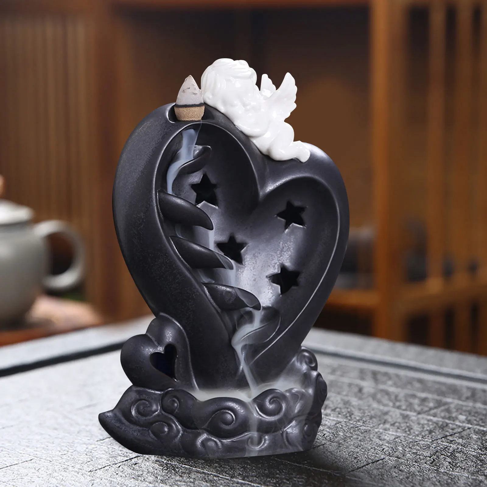 Backflow Incense Holder, Angel Backflow Incense Holder, Ceramic Backflow Incense Holder