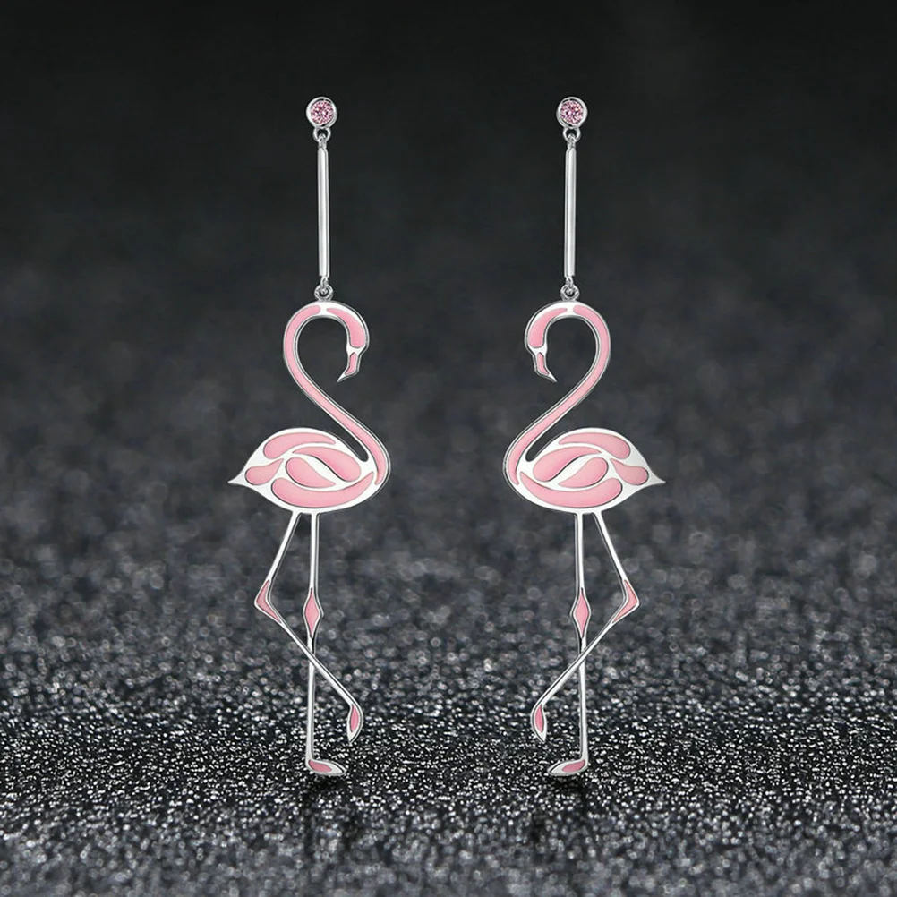 

Earrings Stud Flamingo Romantic Earings Jewelry for Long Pierced Women's