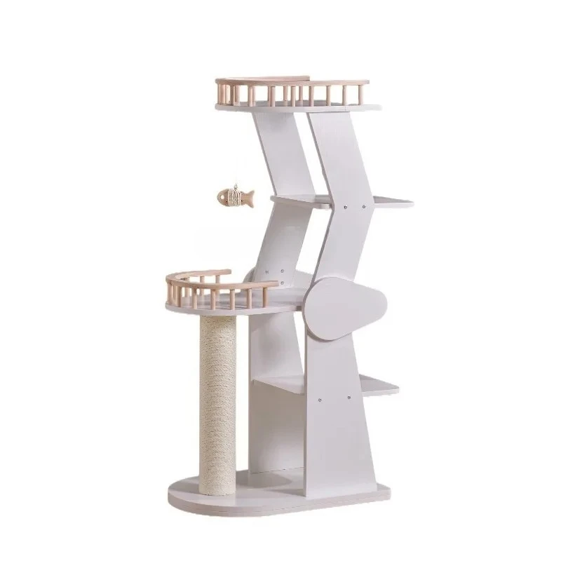 

Минималистичный каркас для лазанья для кошек из цельного дерева, водонепроницаемое кошачье гнездо, кошачье дерево, встроенная маленькая квартира, не покрывает район
