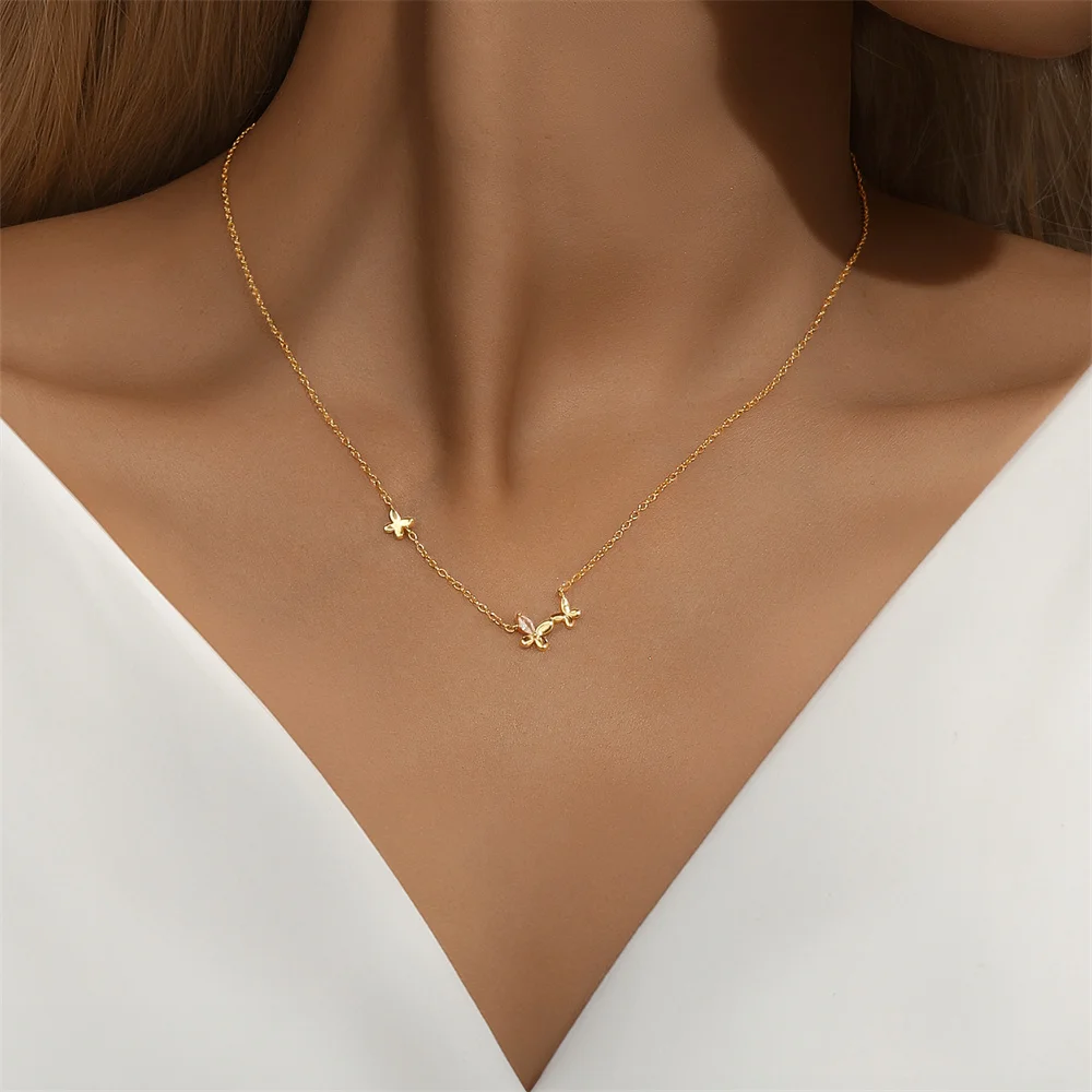 AIDE 925 Sterling Silver Woman Love Heart Zircon Pendant Necklaces Virgin Girls Jewelry 18k K Gold Color Chain Link Necklaces