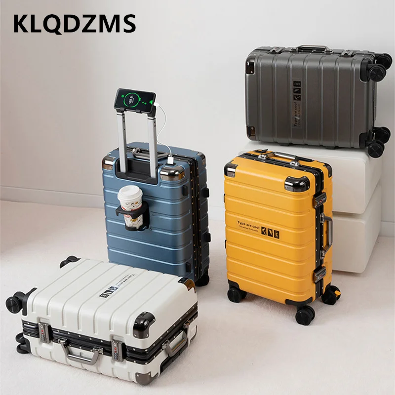KLQDZMS Carry-on Travel Luggage Large Capacity Anti-scratch Boarding Case Women's Trolley Case 20