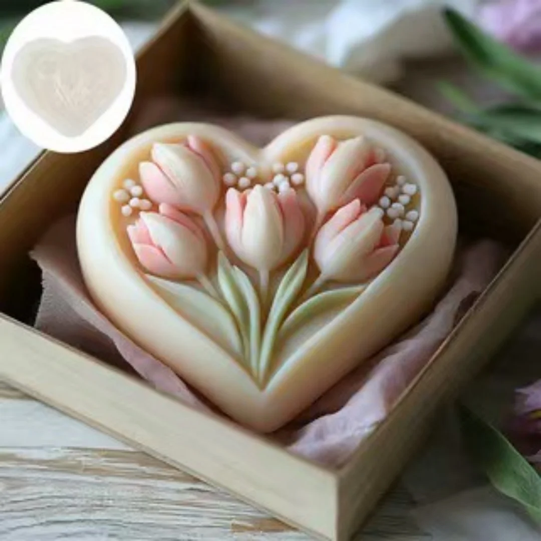 3D Heart-Shaped Tul…