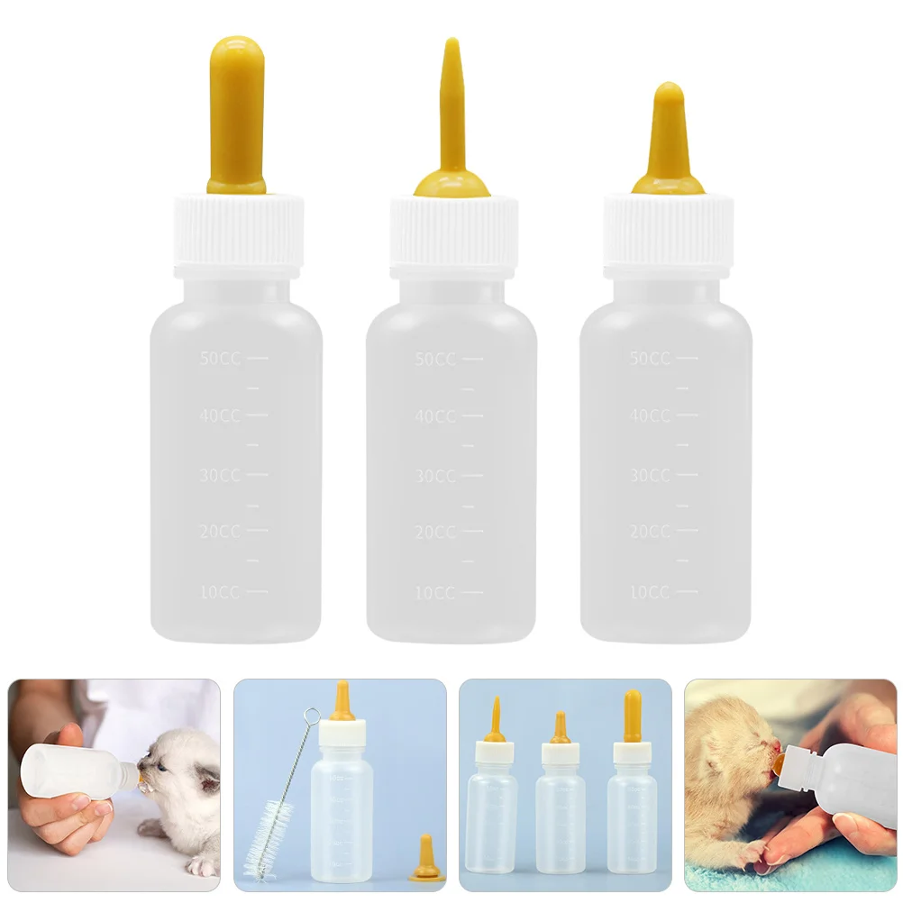 

3Pcs Silicone Feeding Bottles Pet Nursing Bottles for Small Pets Puppy Kitten Hamster Rabbit Nursing Milk Bottle Feeder Tool