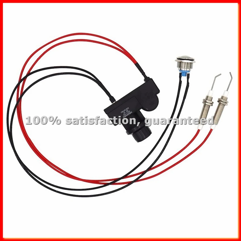 Gas Grill Igniter Push Button Control Automatic Switch Ignition AA Battery with Electrode Spark Ignitor for Gas Grill-ABLM