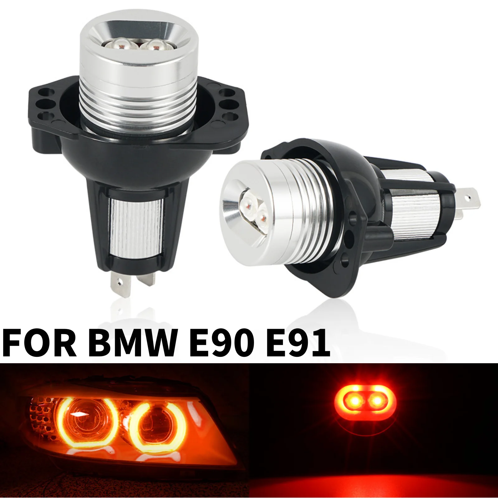 

2pcs Angel Eyes LED For BMW E90 E91 325i 325xi 328i 328xi 335i 335xi M3 10W White Blue Red LED Angel Eyes Marker Lights Bulbs