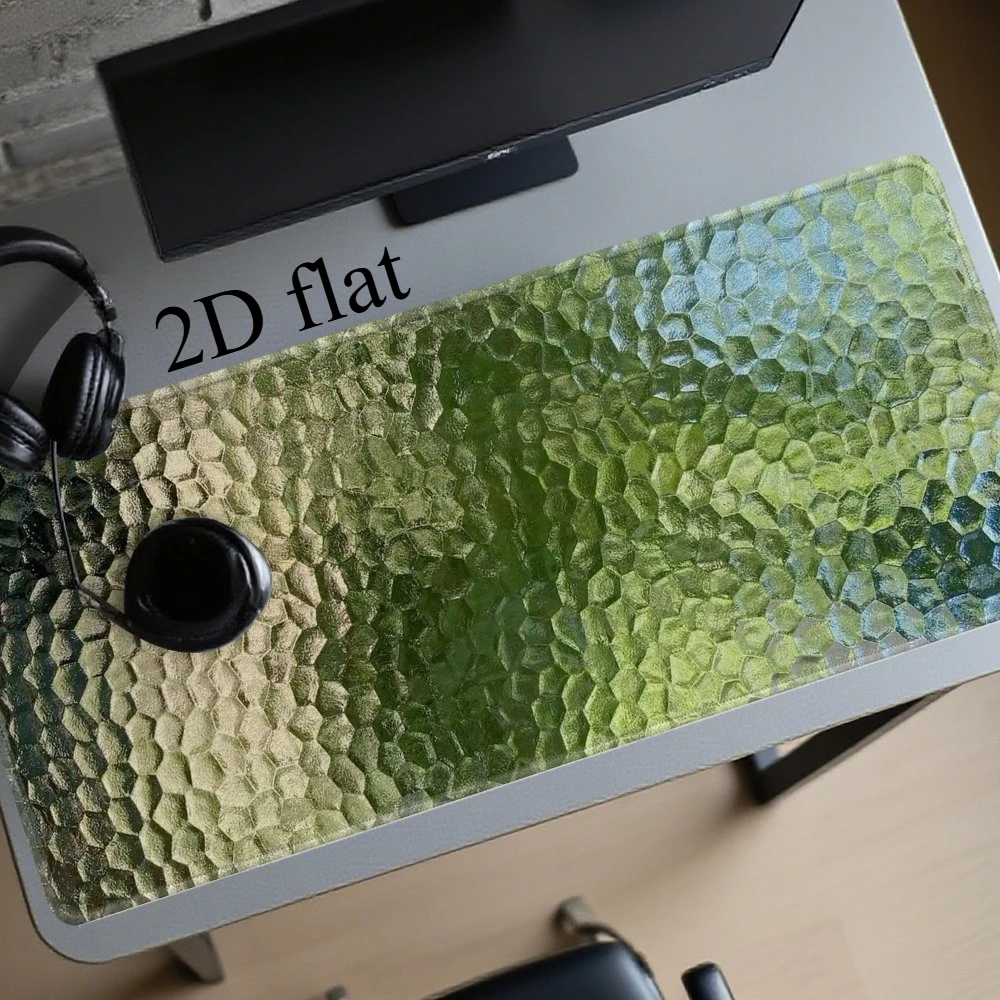 Textured Glass Desk Mat Extra Large Gaming Mouse Pad Rubber Base Office Work Mat
